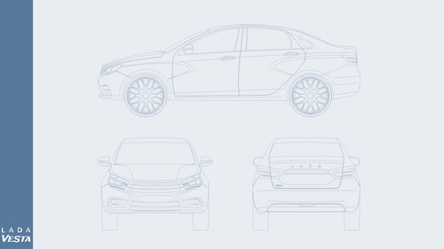 Vector drawing lada - vector, vesta