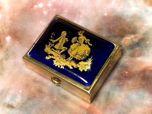 Limoges style blue and - , gold