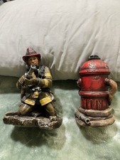 Handpainted Wooden Firefighter