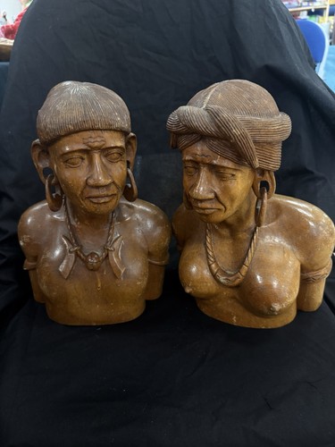 Large antique pair african - of,
