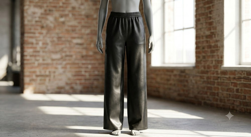 Faux leather wide leg - m&s,