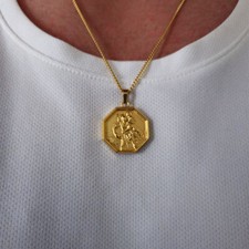 Gold christopher necklace - christopher,