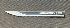 AMG  -  VINTAGE METAL CAR BADGE / EMBLEM - 145  X 17  MM.