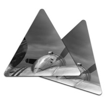 2x Triangle Coaster - BW -