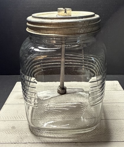 Vintage hoosier glass jar - hoosier,