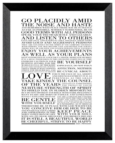 Desiderata placidly amid - desiderata,