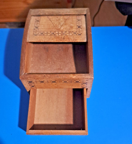 Vintage wooden box - box, tambour