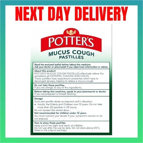 Potter mucus cough pastilles - potter's,