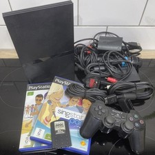Sony PS2 PlayStation 2 Slim Console + SingStar Games + Microphones