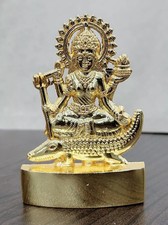 Ganga devi idol - devi, golden