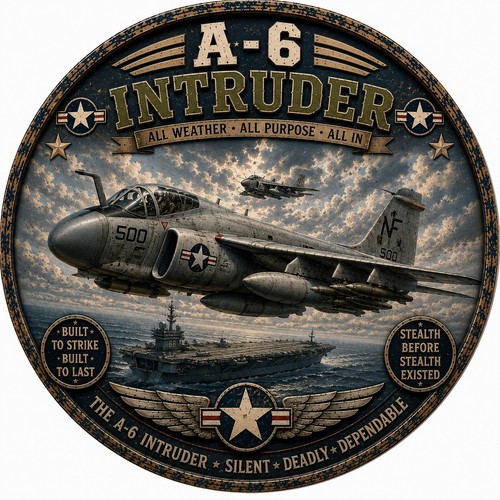 Intruder airplane metal - a6,