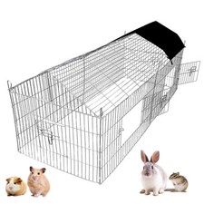 1.8m Pet Rabbit Run Play Pen Guinea Pig Playpen Chicken Puppy Cage Hutch UKED