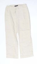 M&S Womens Beige Flax Pedal Pusher Trousers Size 8 L24 in