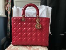 large lady dior in cherry red