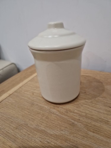 Vintage lidded pot cream - vintage,