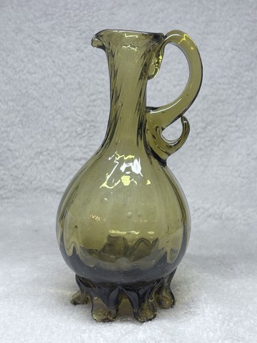 Vintage amber hand blown - amber,
