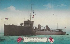 ww1 Postcard HMS Shark, Torpedo Destroyer,Sunk At Jutland