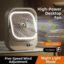 5 Airflow Levels USB Desk Fan