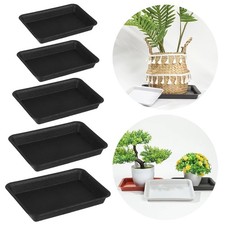 Square Black Plastic Plant Pot