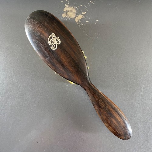 Ebony wood hair brush sterling - ebony,