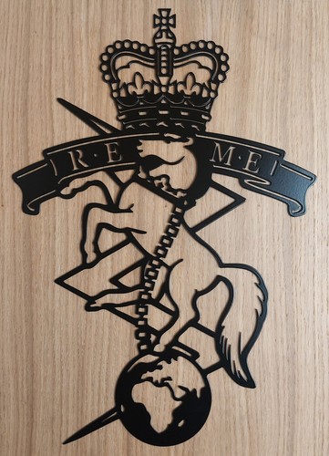 Steel reme badge wall plaque - reme, badge/wall
