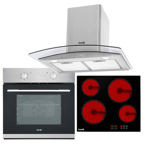 Ceramic hob fan assisted - hob,, oven
