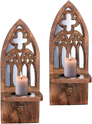 Wall candle sconces set - wall,