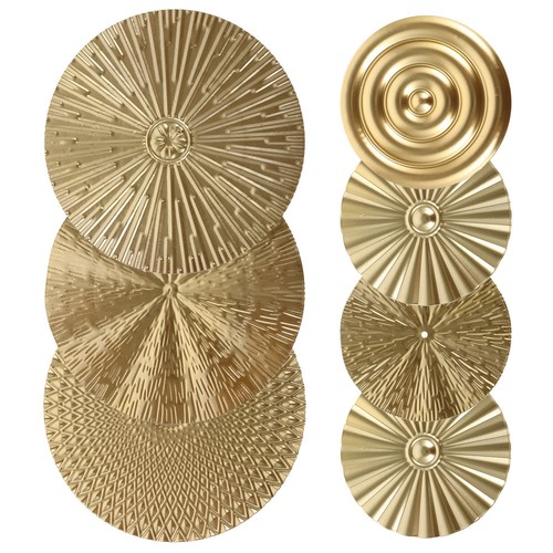 Metal circle wall - metal, golden