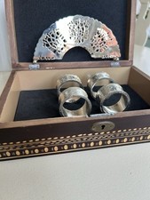 Napkin Rings Set Of Six Silver