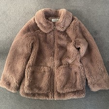 Girls H&M dark pink faux fur