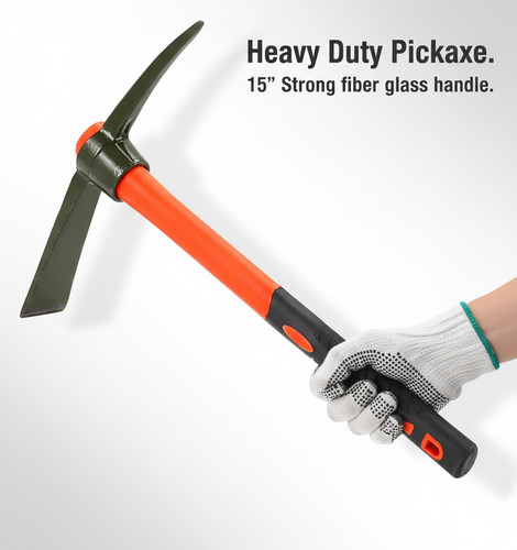 Forged steel pickaxe mattock - forged,