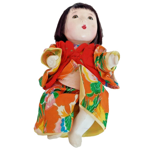 Vintage japanese doll - doll, 8"