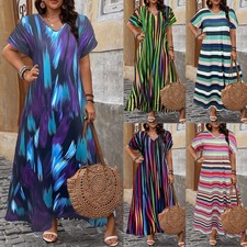 Plus Size Women Floral Maxi