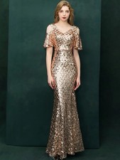 Gold Sequin Mermaid Evening