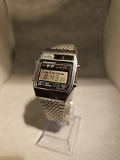 Vintage Seiko Quartz Stainless Steel Digital Alarm Mens Watch A158-5069