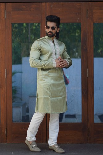 Silk kurta pajama set for - pajama, men