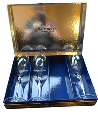 TAITTINGER CHAMPAGNE THE COLLECTION 1992 FLUTES x 3 DESIGNED BY HANS HARTUNG