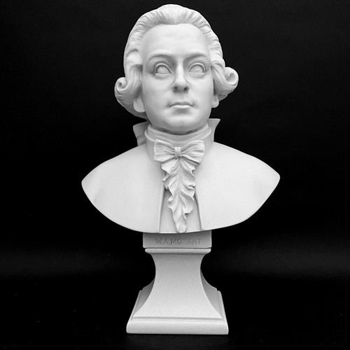Mozart marble bust sculpture - marble,