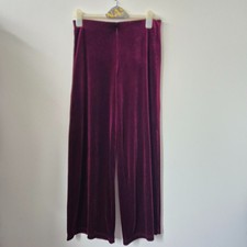 Burgundy velvet culottes size