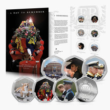 A Day To Remember Queen Elizabeth II's State Funeral 6 x Silver Coins Collection