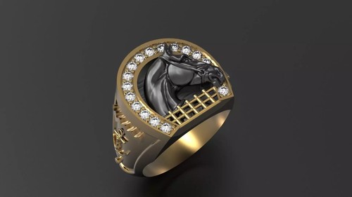 Oxidized men horseshoe - men's,
