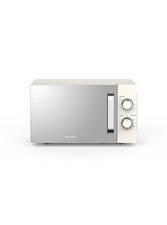 Breville 800W Retro Microwave 20L CREAM 6 Power Levels Chromed Handle New UK