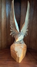 Hand Carved Wood Eagle Bird Of