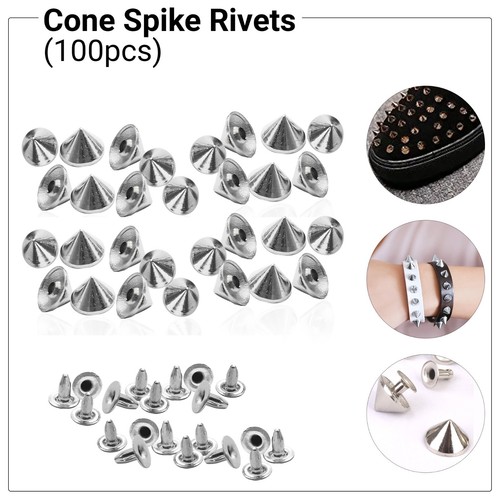 100pcs silver punk - silver, studs