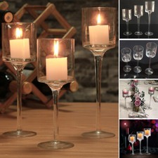 3pcs Tall Glass Candle Holder