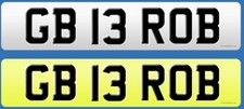 private number plate ROB