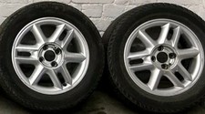 Renault 4 Studs 15" Alloy Wheels *2 x Wheels Only* ~ *OLD TYRES* ~ * NOT LEGAL* 