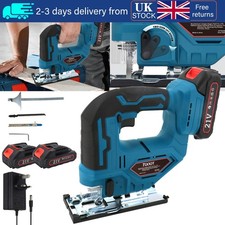 Cordless Jig Saw Electric jigsaw with 21V 2x Li-Ion Battery and Charger + Blade