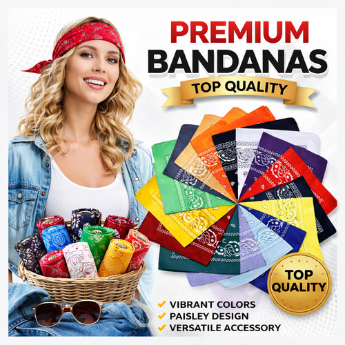 Paisley bandana head scarf - head,