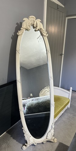 Cream oval cheval shabby - oval,